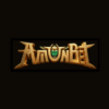Gold stylized logo with a green gem in the center on a dark background.